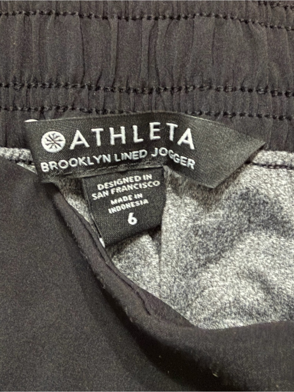 Athleta Black Lined Jogger Pants Size 6, Activewear Women Athleisure Training - Picture 11 of 11